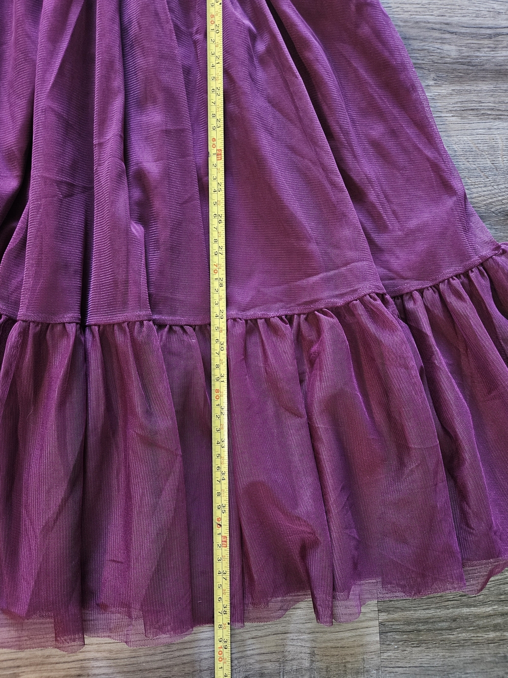 Boden Tulle Burgundy Smocked Mini Babydoll Party Dress - Picture 8 of 9